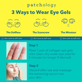 Patchology ingredients label detail showing active retinol and collagen