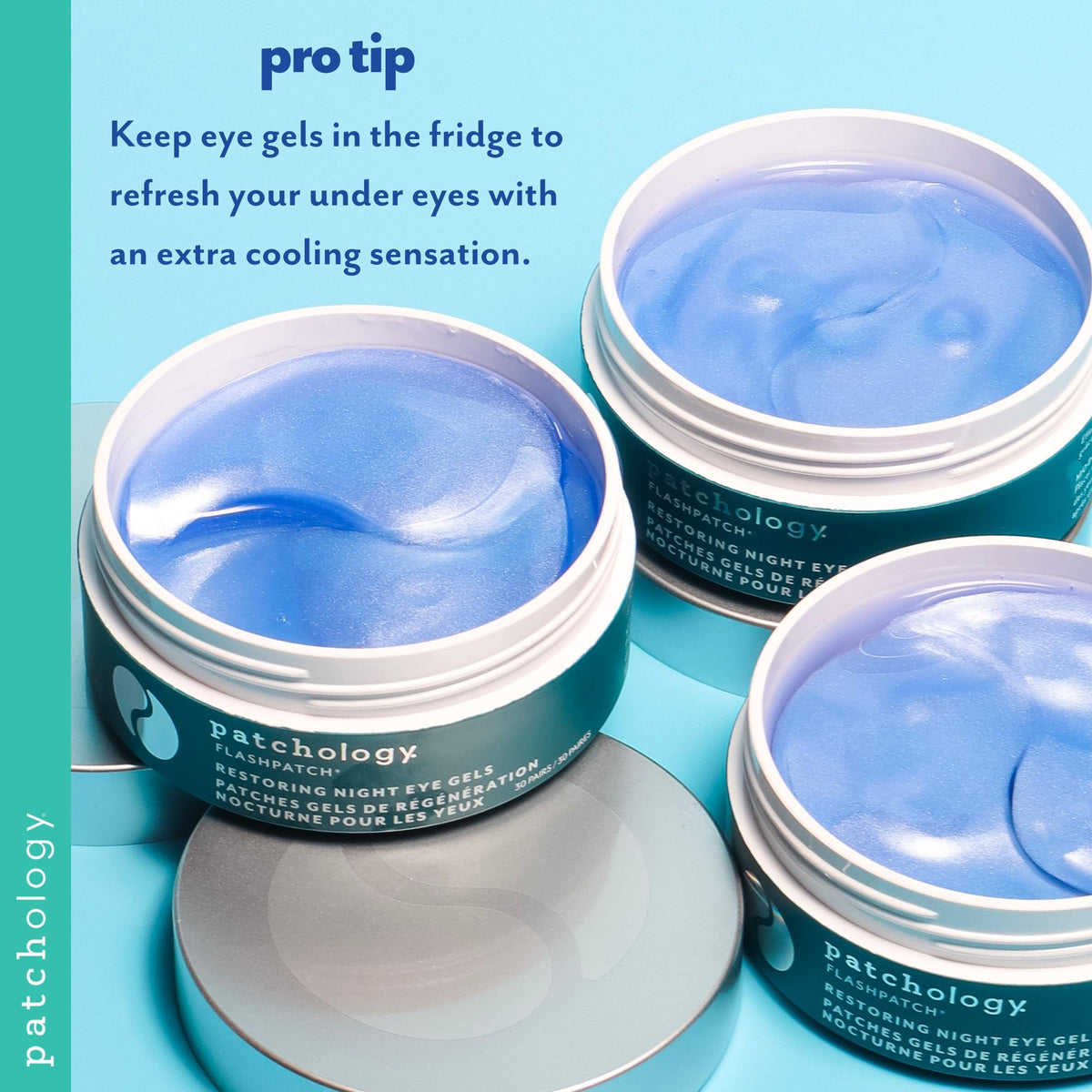Patchology lifestyle image of refreshed eyes after use demonstrating visible perk-up