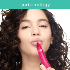 Patchology 15ml tube next to coin for size and travel-friendly benefit