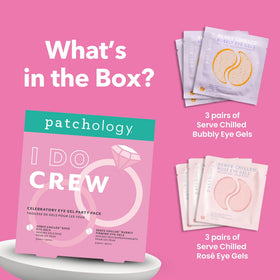 Patchology patches in hand showing scale and travel-friendly convenience for bridal prep