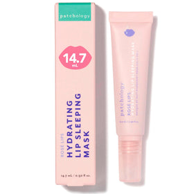 Patchology Rosé lip mask jar front showing compact travel-friendly design