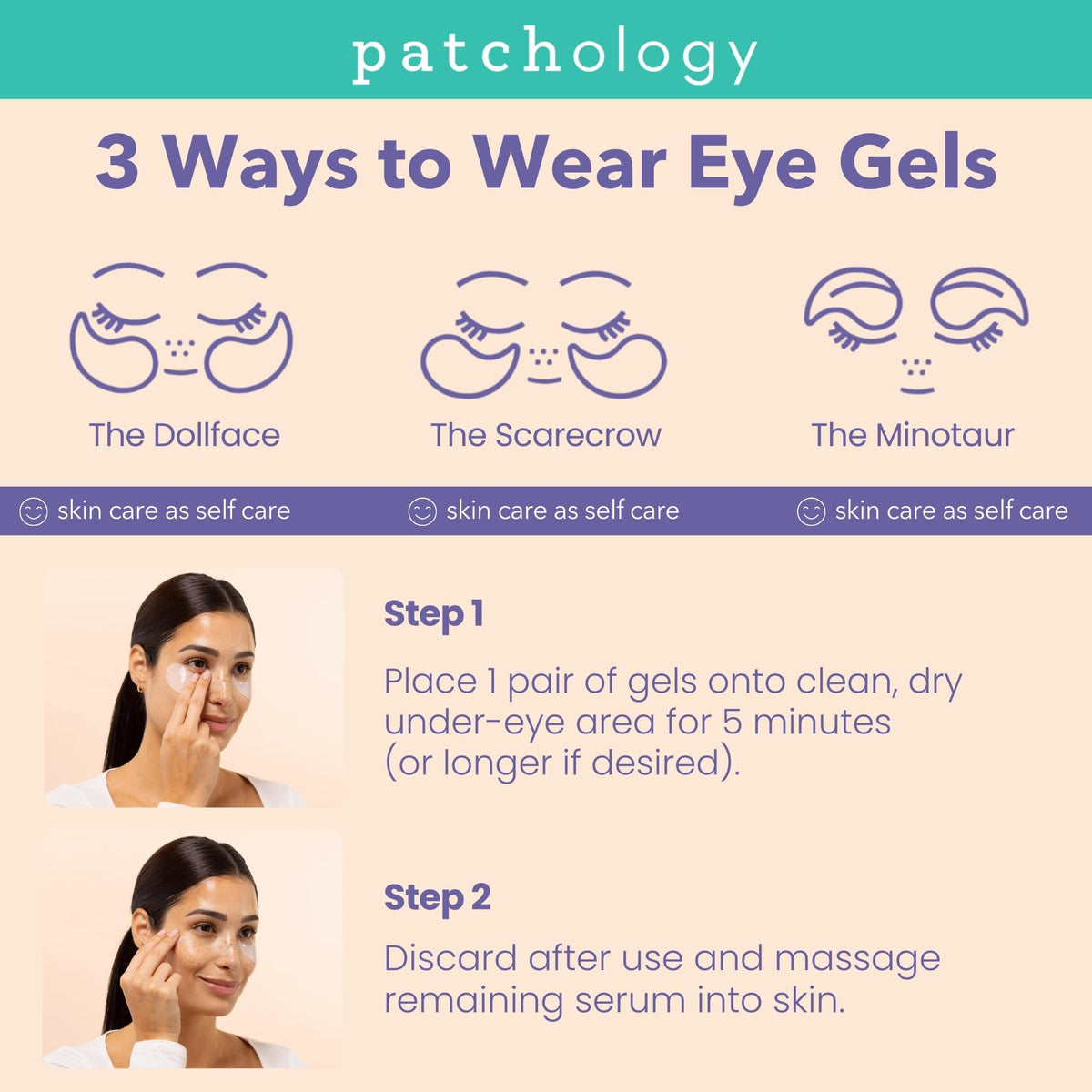 Patchology hand-held size comparison showing compact under-eye fit