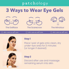 Patchology hand-held size comparison showing compact under-eye fit