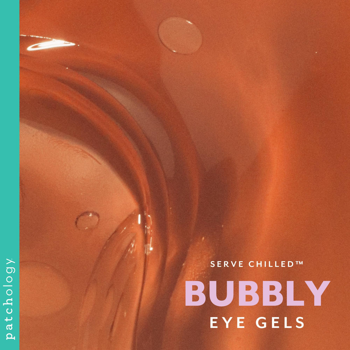 Patchology single under-eye gel pair displayed on a hand for size clarity