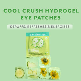 Patchology hydrogel close-up texture highlighting cooling gel and smooth surface benefit
