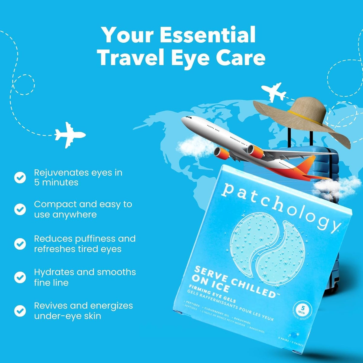 Patchology single pair removed from sachet for easy application