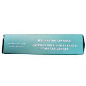 Patchology flatlay in travel bag illustrating on-the-go lip care convenience