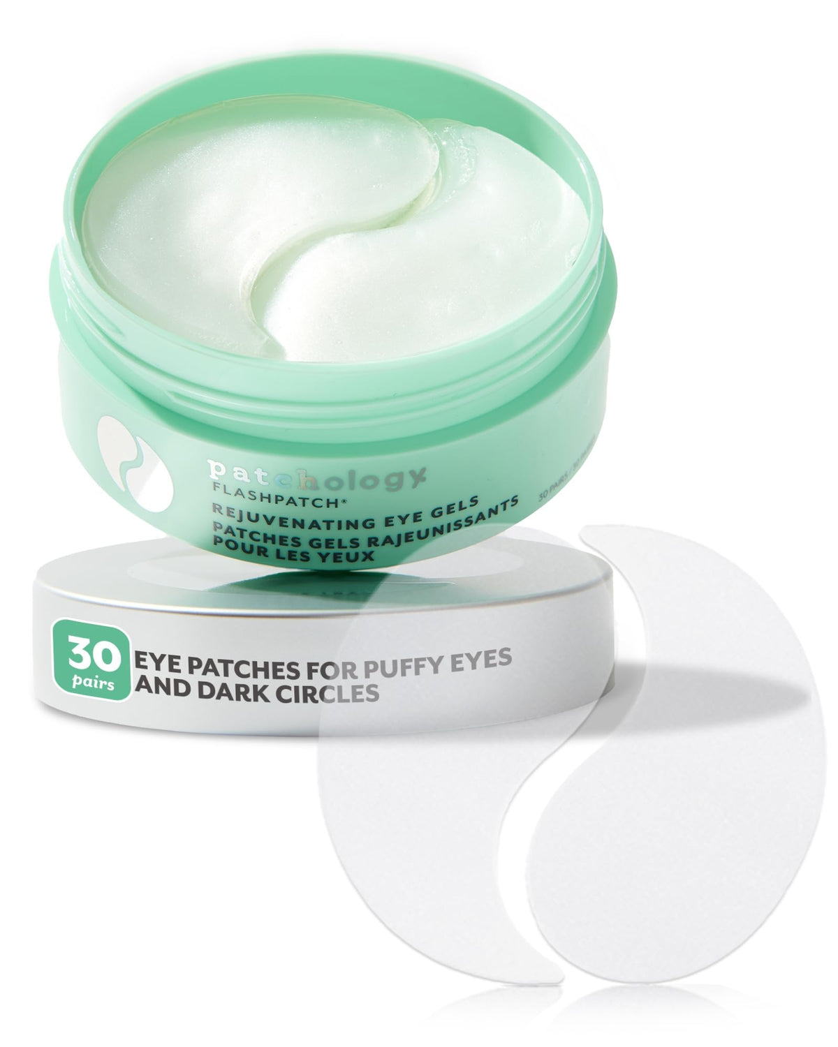 Patchology front packaging showing 30 pairs and product benefit of quick refresh