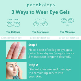 Patchology open pair with visible serum illustrating easy single-use application