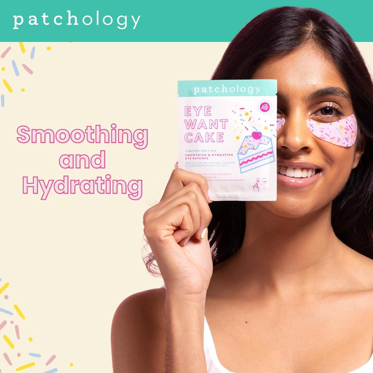 Patchology gel patch texture with visible serum delivering smoothness and moisture