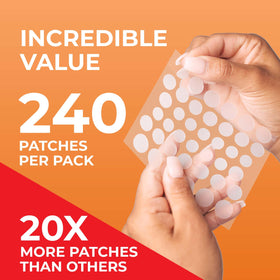 PatchRx close-up of hydrocolloid texture highlighting absorbent surface for protection