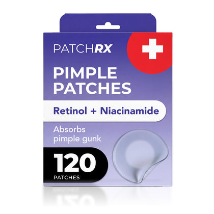 PatchRx front packaging showing product count and benefits