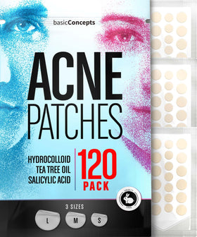 PatchRx front packaging showing 120-count pack and key ingredients benefit concealment