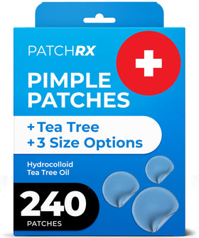 PatchRx front package showing 240-count and three sizes for easy storage and supply