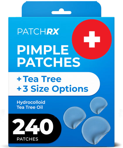 PatchRx front package showing 240-count and three sizes for easy storage and supply
