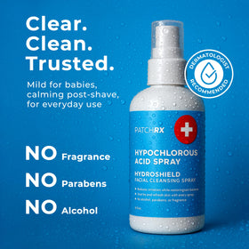 PatchRx bottle in outdoor setting showing on-the-go skin refreshment
