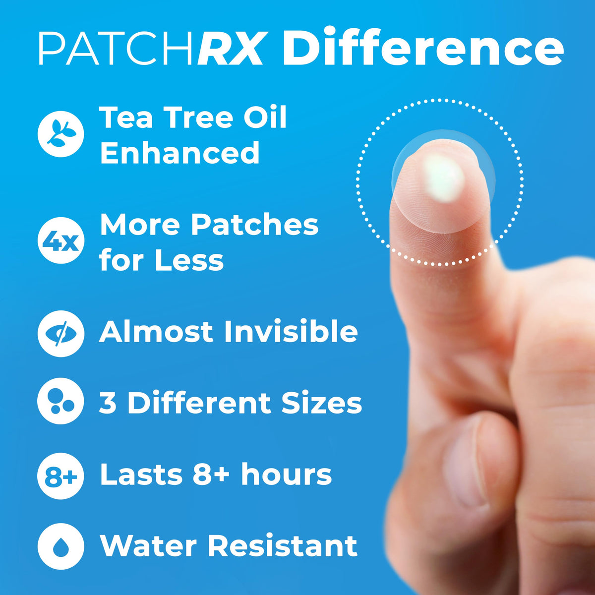 PatchRx pimple patch applied on cheek under makeup for discreet protection