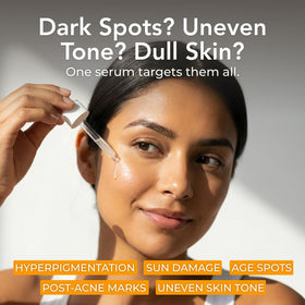 PatchRx serum droplet on fingertip highlighting smooth texture and absorption