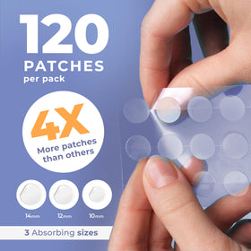 PatchRx close-up of patch sheet texture highlighting easy-peel hydrocolloid benefit