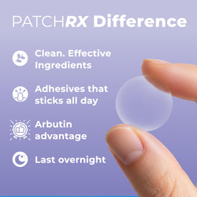 PatchRx next to coin showing patch size for precise coverage benefit