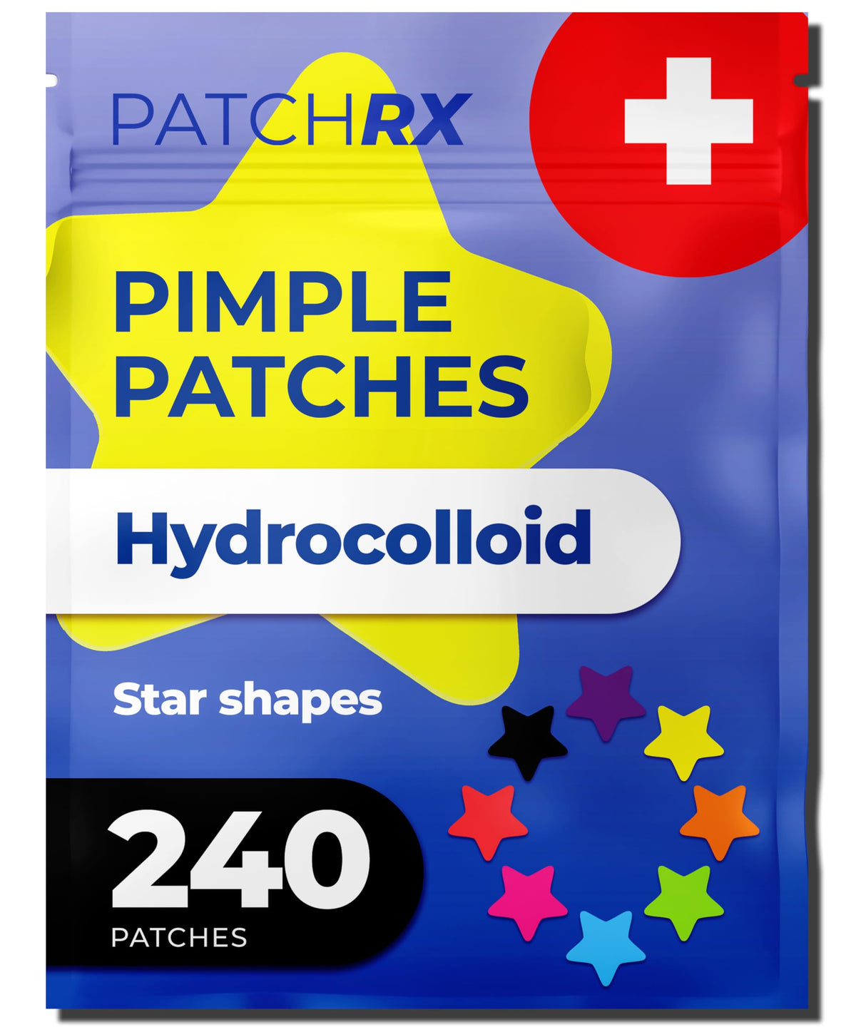 PatchRx front packaging showing 240 star patches and content benefit
