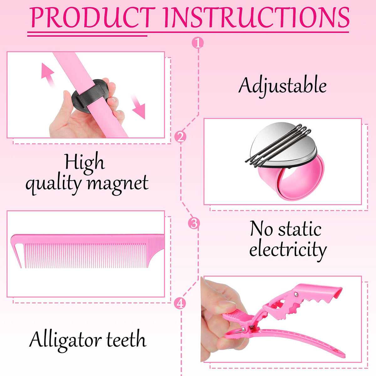 Patelai tools in use while creating a braid for fast, tidy styling