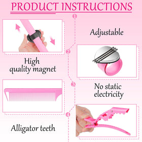 Patelai tools in use while creating a braid for fast, tidy styling