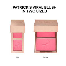 PATRICK TA compact held in hand demonstrating travel-friendly size