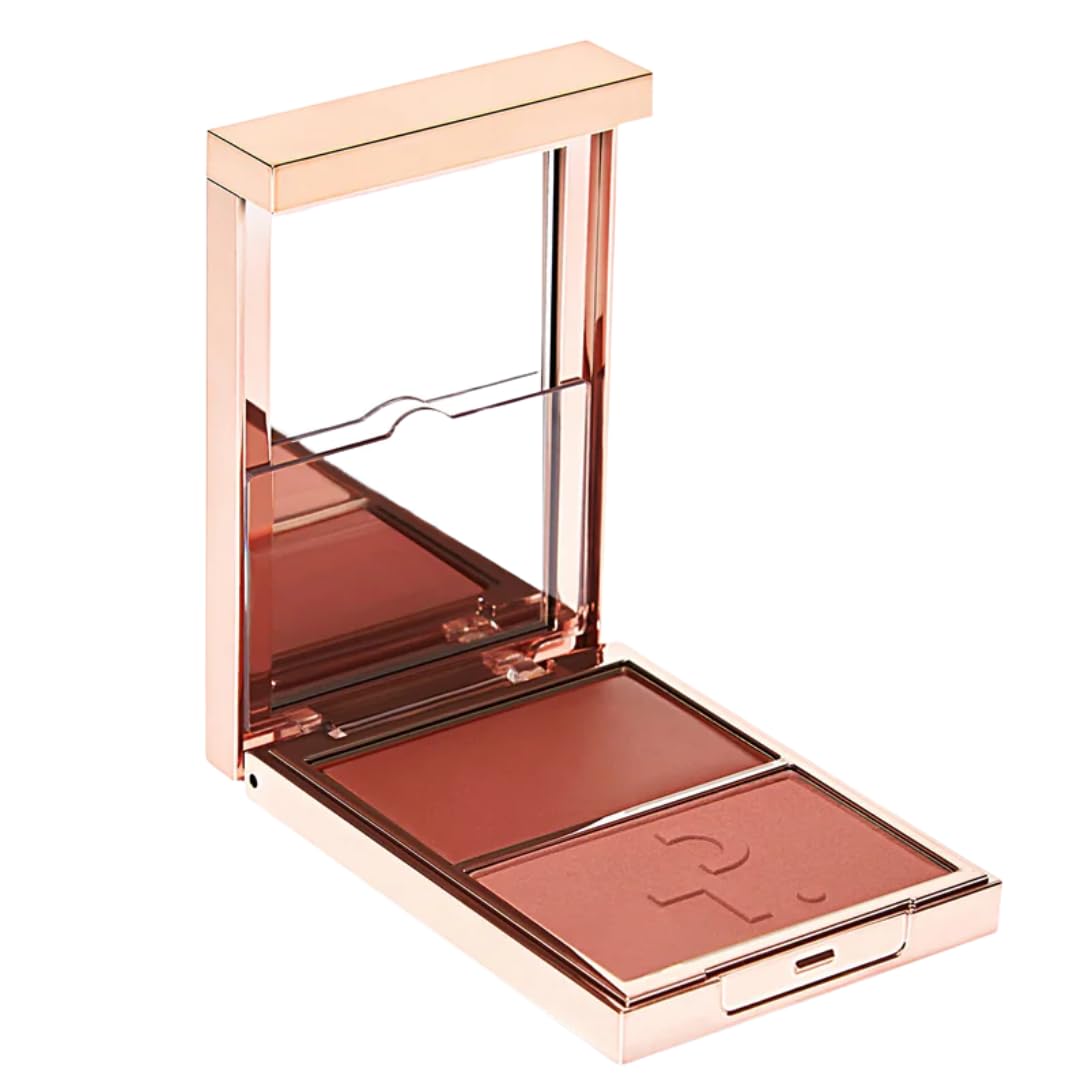 PATRICK TA compact front view showing dual crème and powder and portability benefit
