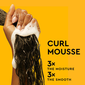 PATTERN curl mousse foam texture demonstrating weightless volume benefit