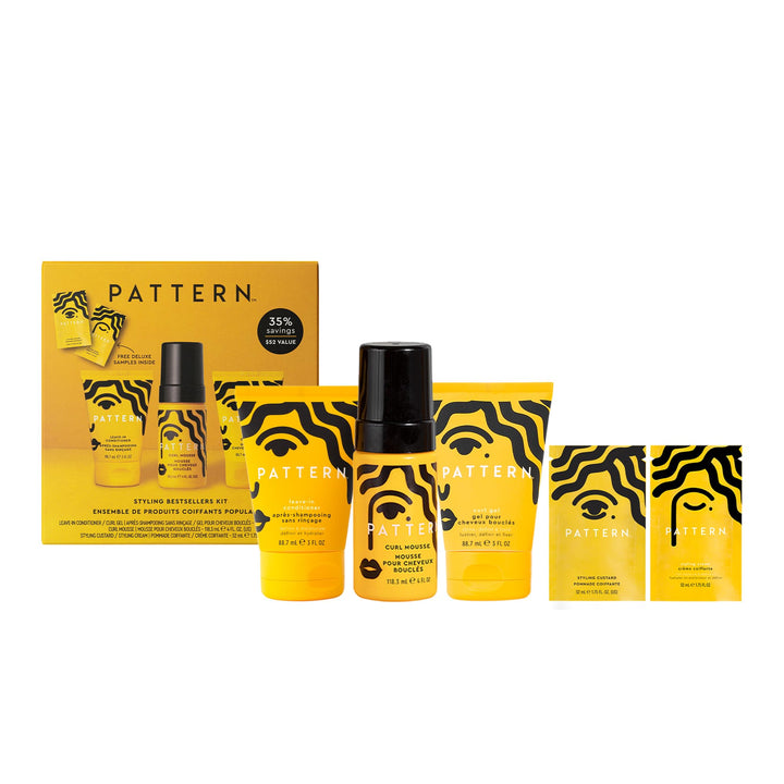 PATTERN kit front packaging showing compact travel set and convenience