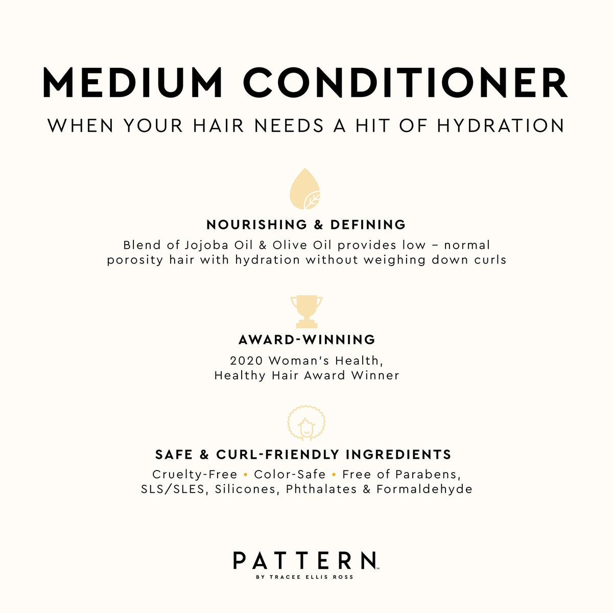 PATTERN creamy conditioner texture close-up showing rich consistency for improved slip