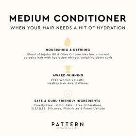 PATTERN creamy conditioner texture close-up showing rich consistency for improved slip