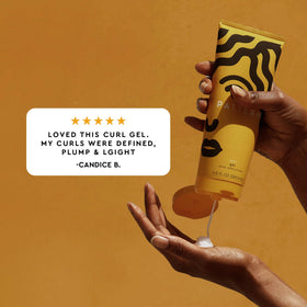 PATTERN curl gel staged in bathroom routine for everyday styling convenience