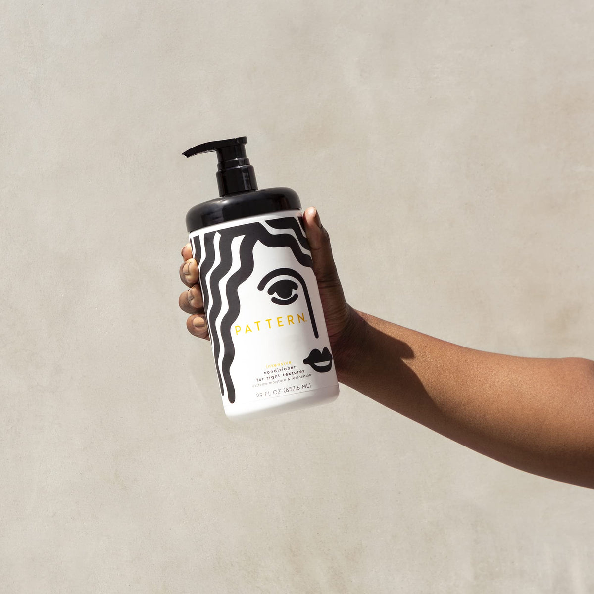PATTERN conditioner applied in shower demonstrating detangling and hydration