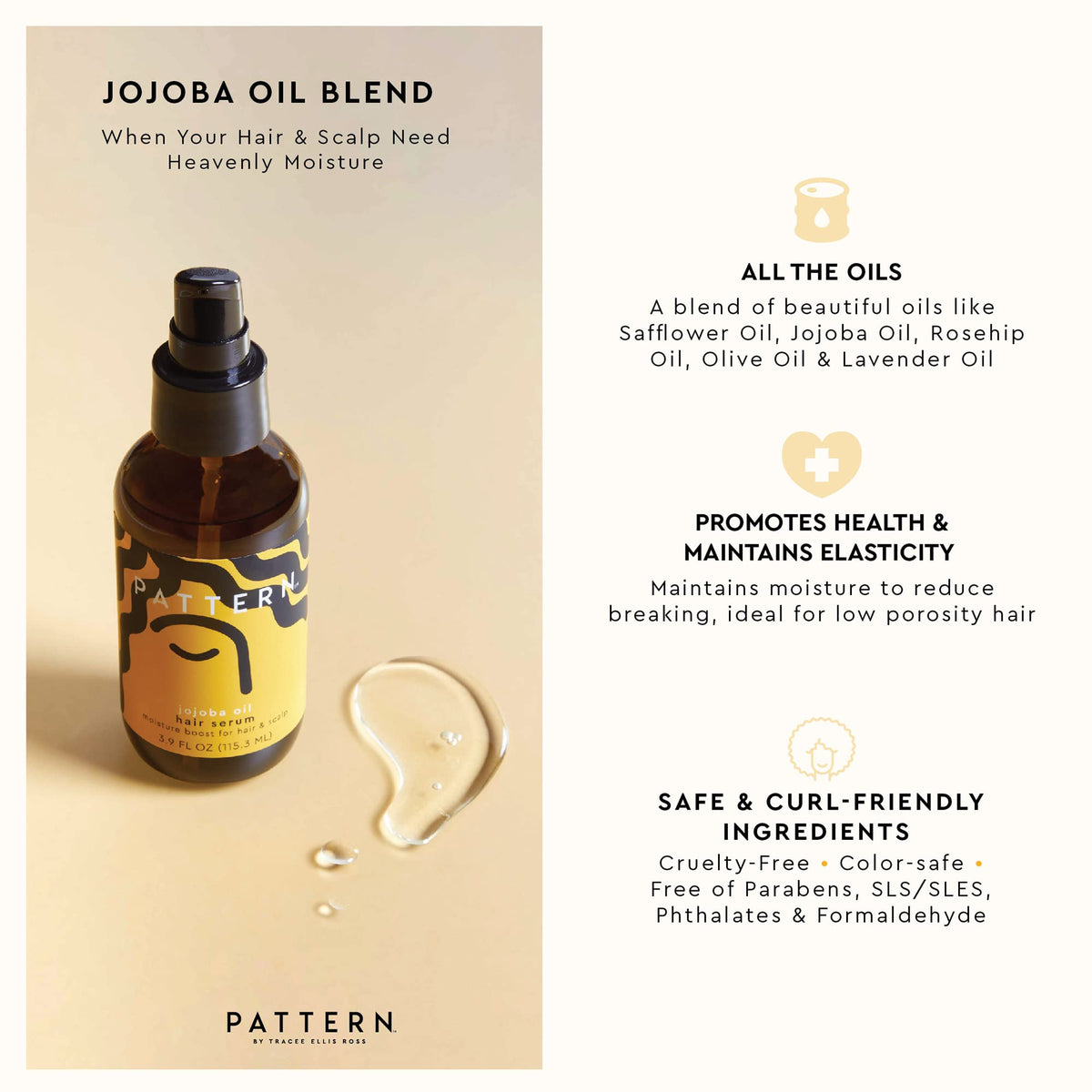 PATTERN serum pouring droplet to show texture and fast absorption benefit