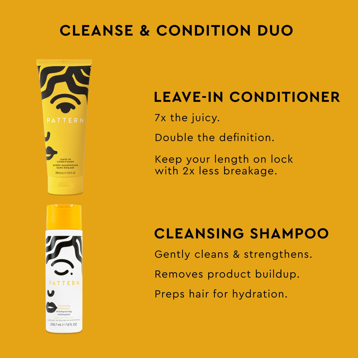 PATTERN leave-in conditioner pouring, demonstrating smooth slip and hydration