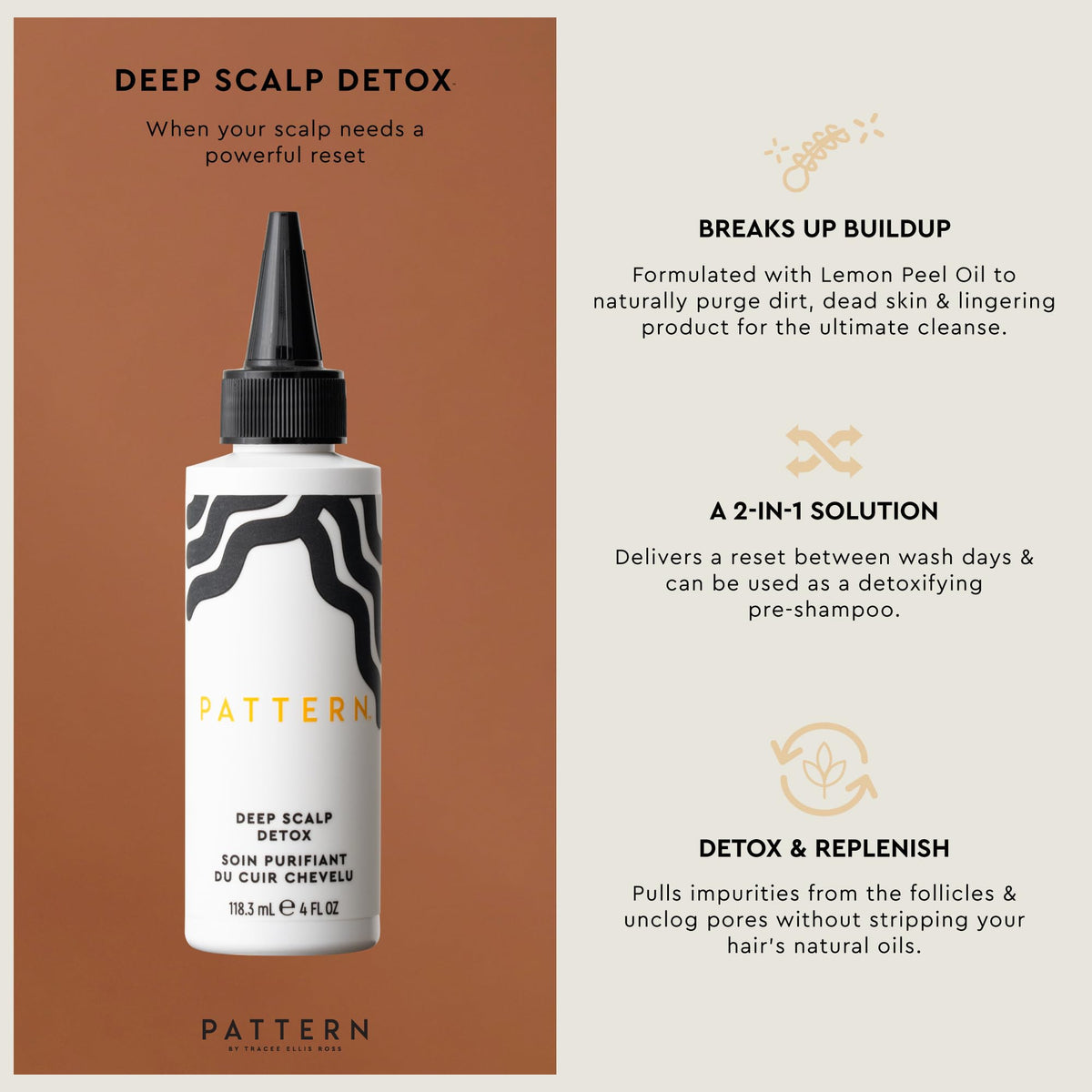 PATTERN serum pouring texture illustrating lightweight cleanse