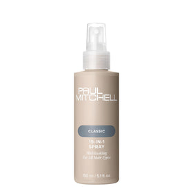 Paul Mitchell front bottle showing label and size, convenient multitasking care