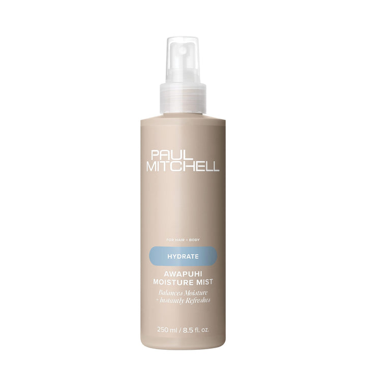 Paul Mitchell bottle front view showing label and size, promotes hydration