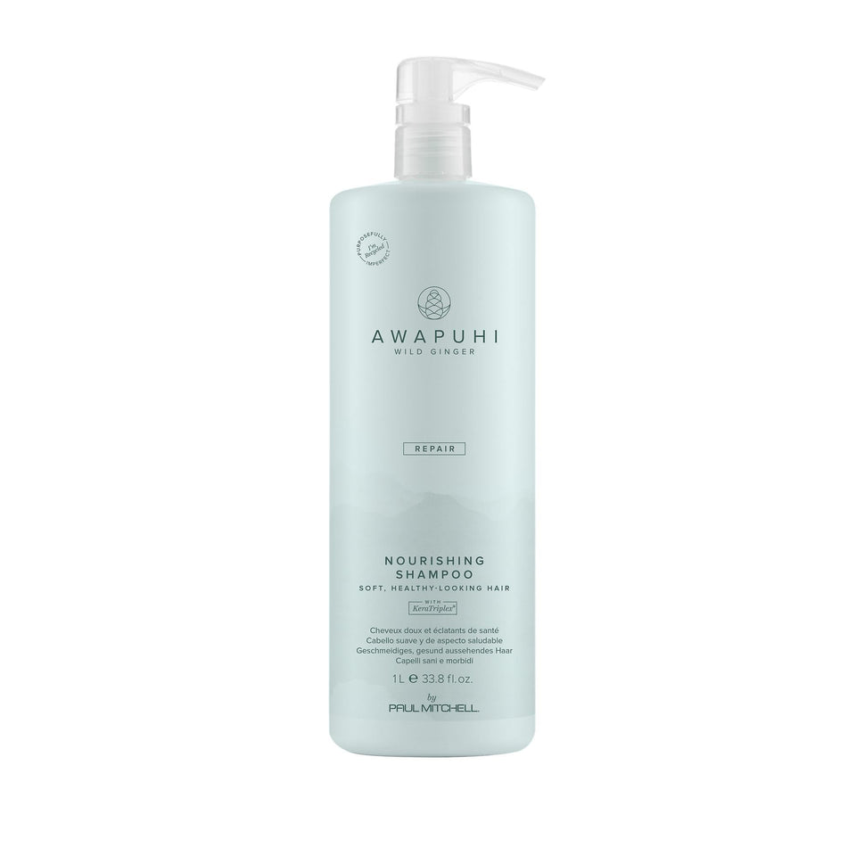 Paul Mitchell Awapuhi Wild Ginger front packaging showing bottle and size benefit