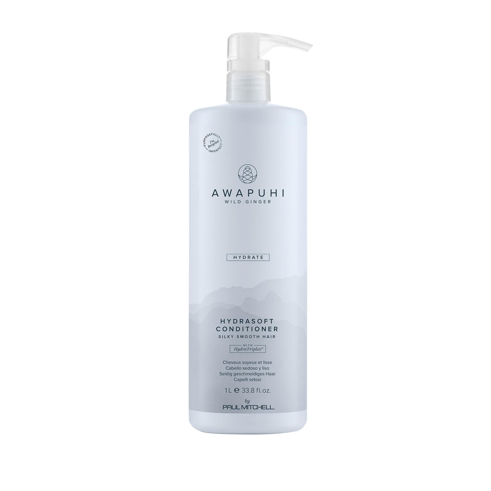 Paul Mitchell Awapuhi Wild Ginger front bottle showing label and color benefits