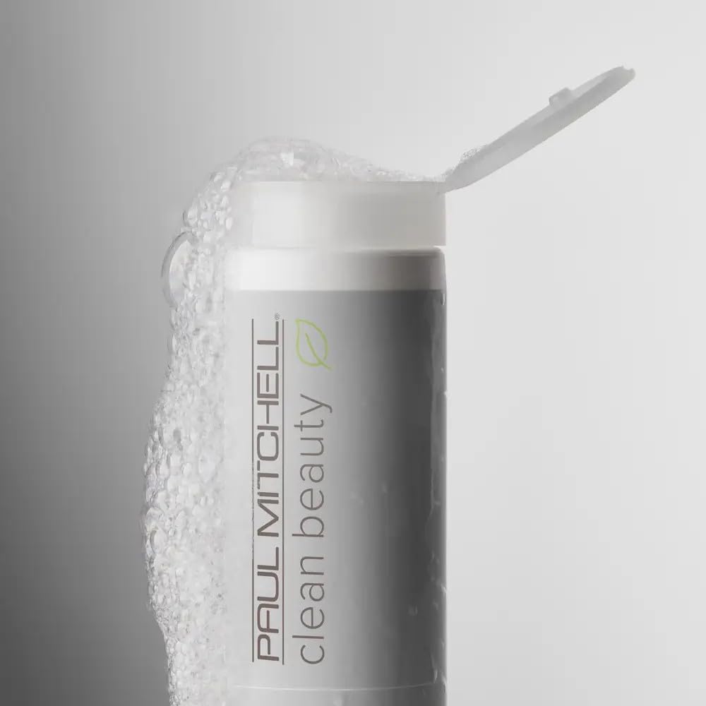 Paul Mitchell bottle texture and pump close-up highlighting easy dispensing