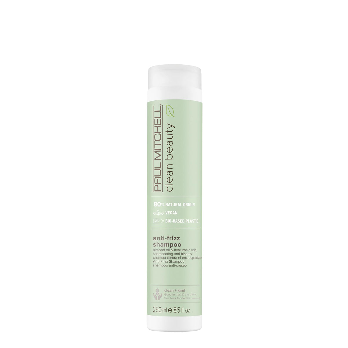Paul Mitchell front bottle view showing clean‑beauty branding and smoothing benefit