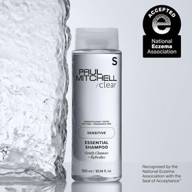 Paul Mitchell clear essential back label displaying ingredient list for transparency