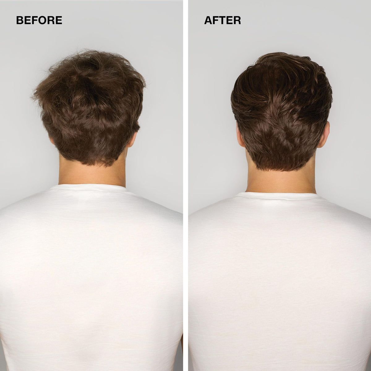 Paul Mitchell clear essential travel-size bottle in hand for portability