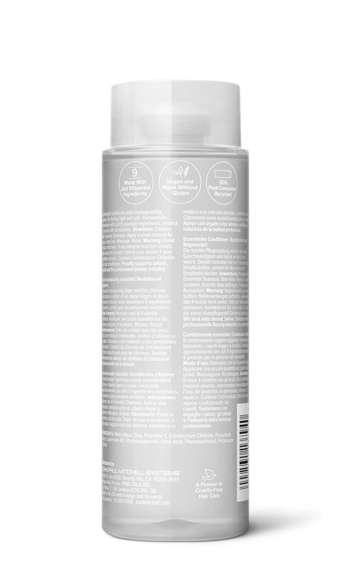 Paul Mitchell bottle on bathroom shelf in lifestyle setting conveying daily use