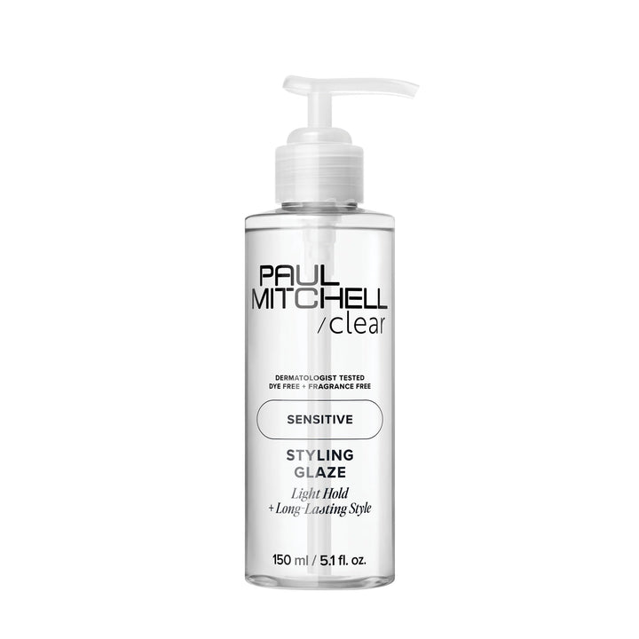 Paul Mitchell clear styling glaze front packaging showing bottle design and size