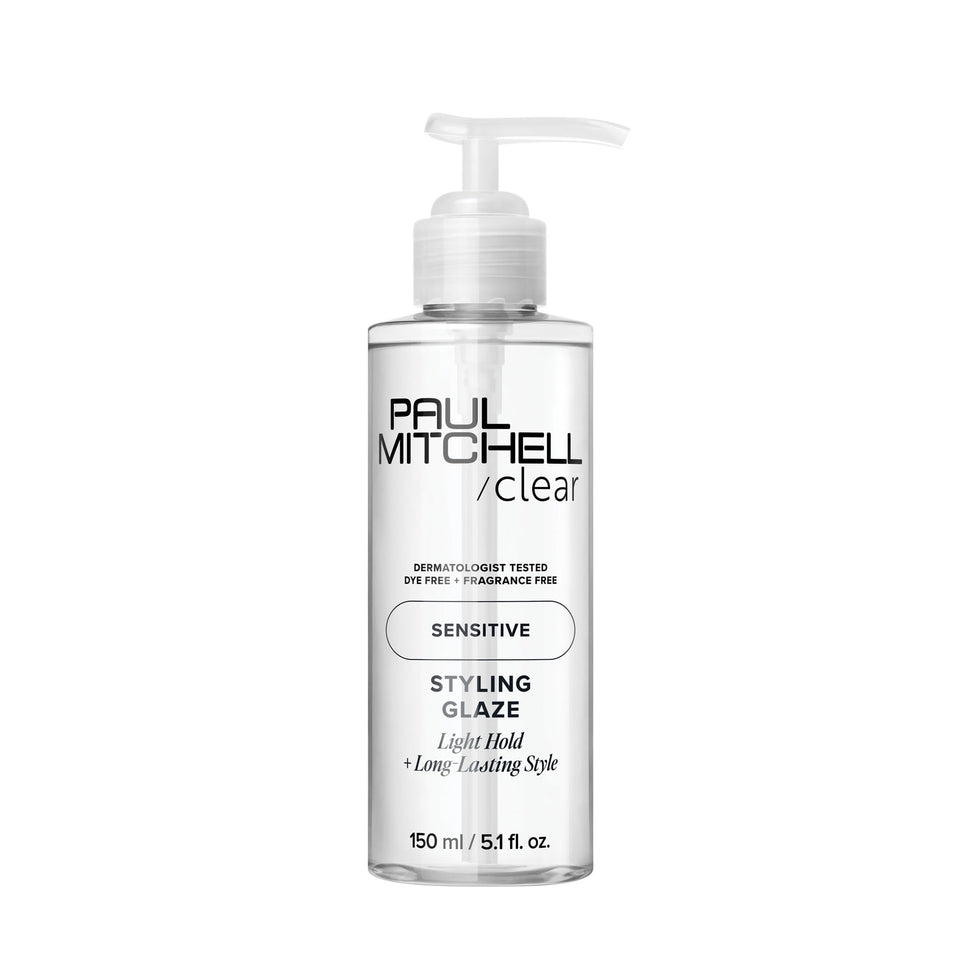 Paul Mitchell clear styling glaze front packaging showing bottle design and size
