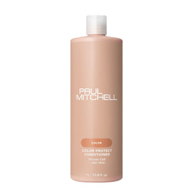 Paul Mitchell front packaging showing bottle and label, protects color